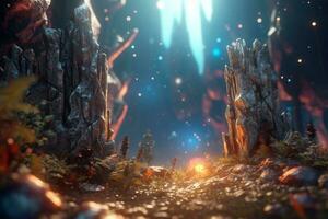 Enchanting Magic Realism 3D Render Background generative AI photo