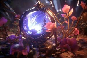 Enchanting Magic Realism 3D Render Background generative AI photo