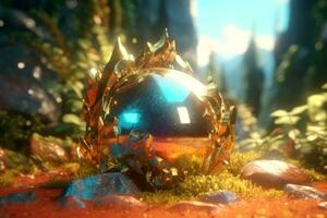 Enchanting Magic Realism 3D Render Background generative AI photo