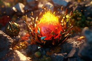 Enchanting Magic Realism 3D Render Background generative AI photo