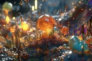 Enchanting Magic Realism 3D Render Background generative AI photo