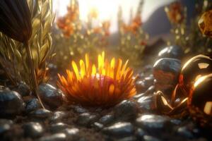 Enchanting Magic Realism 3D Render Background generative AI photo
