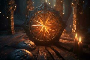 Enchanting Magic Realism 3D Render Background generative AI photo