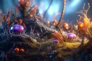 Enchanting Magic Realism 3D Render Background generative AI photo