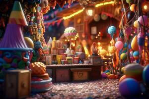 Enchanting Magic Realism 3D Render Background generative AI photo