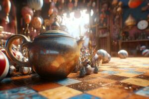 Enchanting Magic Realism 3D Render Background generative AI photo