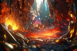 Enchanting Magic Realism 3D Render Background generative AI photo