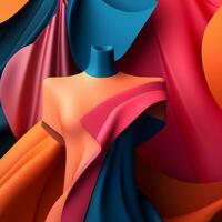 Fashion and Fabric Theme 3D Abstract Background generative AI photo