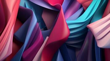 Fashion and Fabric Theme 3D Abstract Background generative AI photo