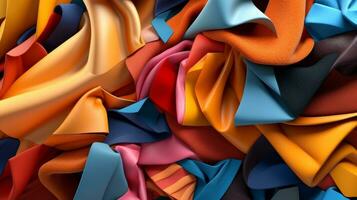 Fashion and Fabric Theme 3D Abstract Background generative AI photo