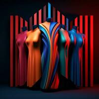 Fashion and Fabric Theme 3D Abstract Background generative AI photo