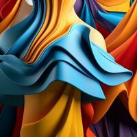 Fashion and Fabric Theme 3D Abstract Background generative AI photo