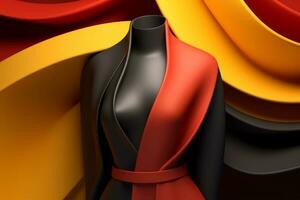 Fashion and Fabric Theme 3D Abstract Background generative AI photo