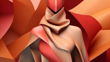 Fashion and Fabric Theme 3D Abstract Background generative AI photo