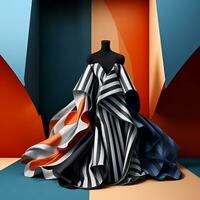 Fashion and Fabric Theme 3D Abstract Background generative AI photo