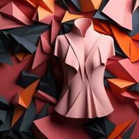 Fashion and Fabric Theme 3D Abstract Background generative AI photo