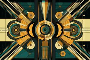 Futuristic Fractal Sleek Design Graphic Background generative AI photo
