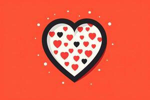 Diverse and Unique Minimalistic Sleek and Defined Heart Design Graphic generative AI photo