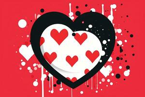 Diverse and Unique Minimalistic Sleek and Defined Heart Design Graphic generative AI photo