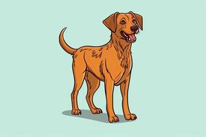 Graphic Illustration of a Dog Isolated on a Monochrome Background generative AI photo