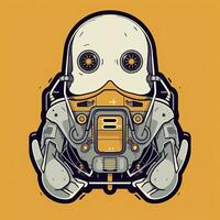 Graphic Illustration of a Ghost in the Machine generative AI photo