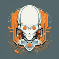 Graphic Illustration of a Ghost in the Machine generative AI photo