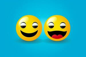 Happy Face Emoji Modern Graphic Illustration generative AI photo