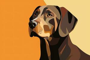 Labrador Dog Graphic Illustration Isolated on a Background generative AI photo