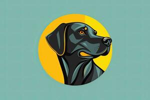 Labrador Dog Graphic Illustration Isolated on a Background generative AI photo