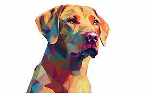 Labrador perro vibrante pulcro gráfico antecedentes generativo ai foto
