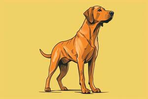 Labrador Dog Vibrant Sleek Graphic Background generative AI photo