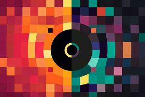 Modern Tech Encrypted Data Theme Background generative AI photo