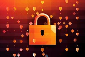 Modern Tech Encrypted Data Theme Background generative AI photo