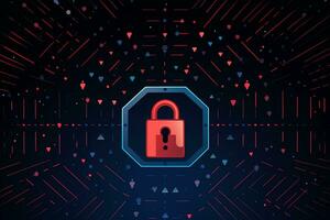Modern Tech Encrypted Data Theme Background generative AI photo