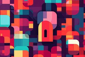 Modern Tech Encrypted Data Theme Background generative AI photo