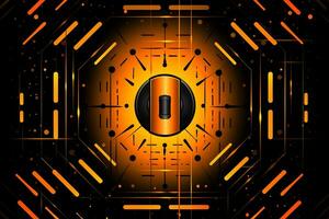 Modern Tech Encrypted Data Theme Background generative AI photo