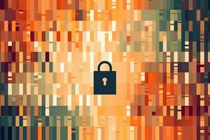 Modern Tech Encrypted Data Theme Background generative AI photo