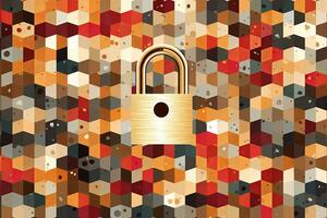 Modern Tech Encrypted Data Theme Background generative AI photo