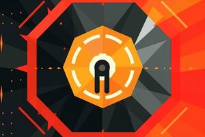 Modern Tech Encrypted Data Theme Background generative AI photo