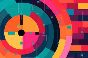 Modern Tech Encrypted Data Theme Background generative AI photo