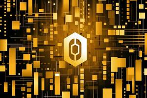 Modern Tech Encrypted Data Theme Background generative AI photo