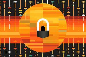 Modern Tech Encrypted Data Theme Background generative AI photo