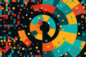 Modern Tech Encrypted Data Theme Background generative AI photo