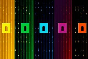 Modern Tech Encrypted Data Theme Background generative AI photo