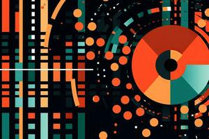 Modern Tech Encrypted Data Theme Background generative AI photo