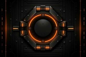 Modern Tech Encrypted Data Theme Background generative AI photo