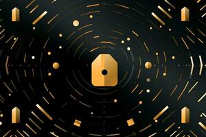 Modern Tech Encrypted Data Theme Background generative AI photo