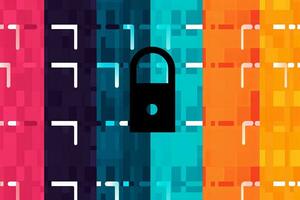 Modern Tech Encrypted Data Theme Background generative AI photo