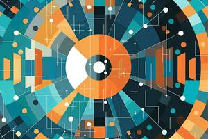 Modern Tech Encrypted Data Theme Background generative AI photo