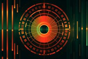 Modern Tech Encrypted Data Theme Background generative AI photo